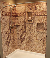 60 x 30 shower system with acrylic wall and base