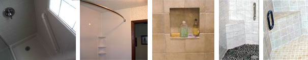 assortment of shower accessories 