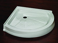 arc or curved shaped shower base 