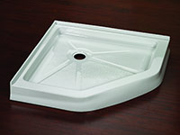 neo angle acrylic shower base 