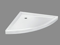 quarter round shower base for corner stalls