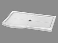 half curved shower bases