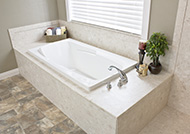 Sentrel composite materials used around a tub deck 