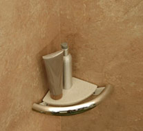 corner corian support shelf for safety 