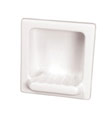 a soap dish that is recessed 