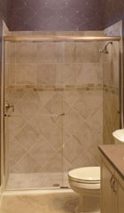 semi-frameless shower system with a sliding door in columbus