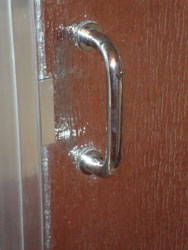 chrome c pull shower door makes it easier to open