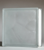 glass block with a frosted wave pattern