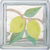 lemon mural on block glass