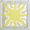 sunburst image on glass block