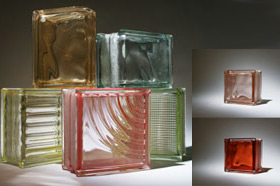 Kitchen & wine series colored glass blocks 