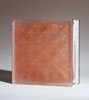 frosted topaz orange diamond pattern glass block