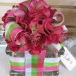 colorful glass block design with bows and ribbons 