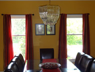 double hung windows in a formal dining room in akron ohio