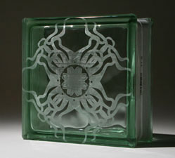 Etched Jellyfish on Colored Block Design