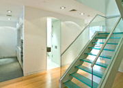 contemporary glass floor treads