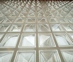 Pyramid 3D Textured wall vertical close up