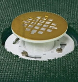 polished brass round strainer cover and drain kit 