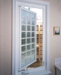 egress window using acrylic blocks