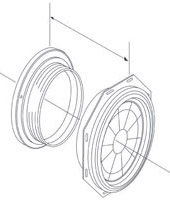 cross section view of an oval window