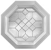 octagon window with a geometric pattern