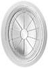 oval sized window with radiance pattern