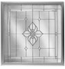 spring flower pattern in a decorative glass window