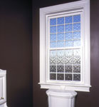 single hung acrylic block bath window 