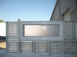 Prefabricated glass block window ready for shipment 