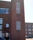 stairwell windows with glass block