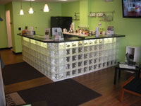 front reception desk in a salon