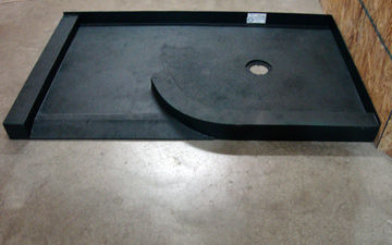 ready for tile bases can be made with the curved glass blocks in mind