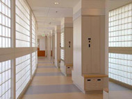 privacy glass block walls daylighting technique