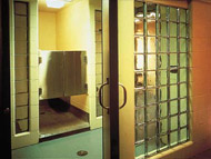 doctors office walls with glass blocks