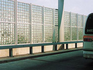 transit wall system with glass block