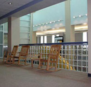 safe and decorative bannister in a wellness center