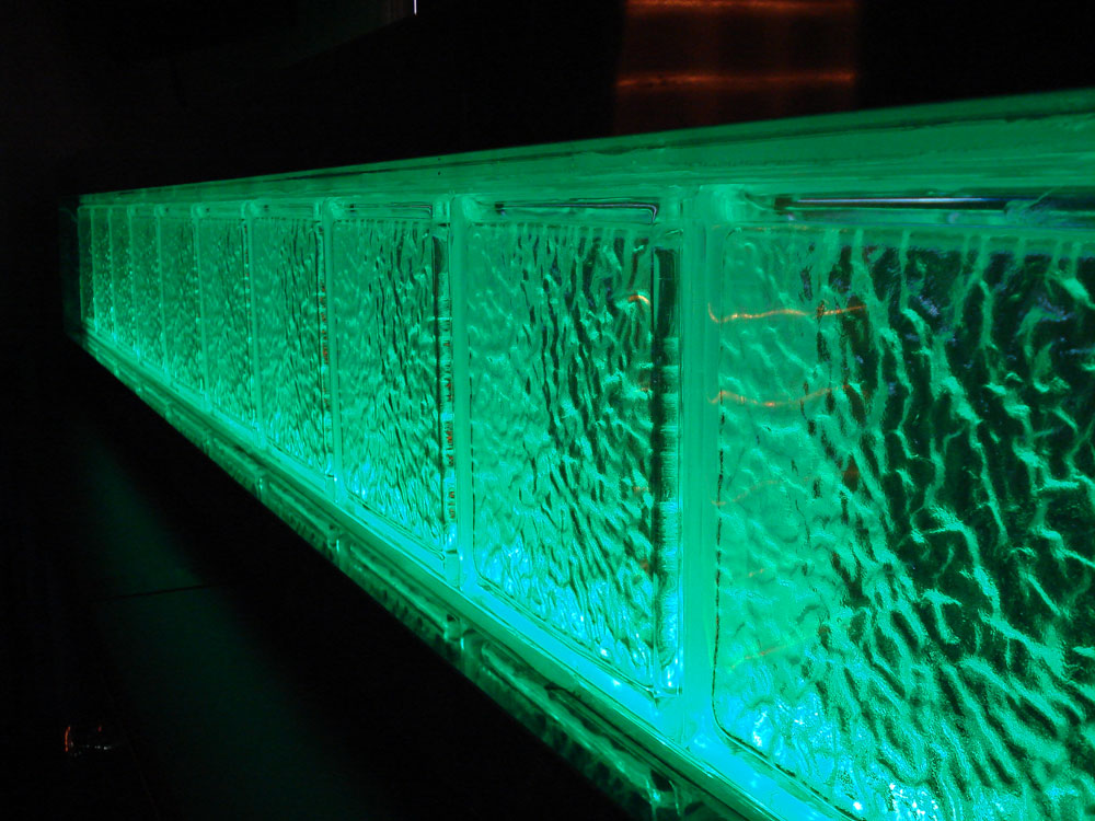 Glass Block Wall and Bar Projects: Nationwide Supply & Columbus