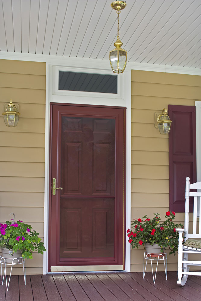 storm doors provia door screen spectrum patio exterior entry security larson glass french screens steel brown retractable andersen bottom colors