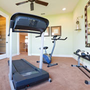 Workout and Exercise Room in a Basement in akron