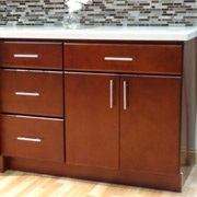 contemporary style kitchen cabinets with easy to open drawer pulls