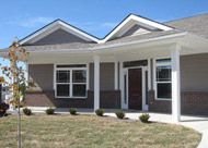 Barrier free zero step front entry