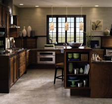 Roll under sink different counter heights in a handicapped kitchen remodel in cleveland