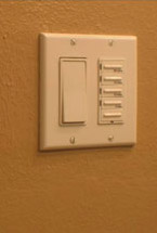 Easy to operate light switches set 48 inches above the floor for handicap remodel 