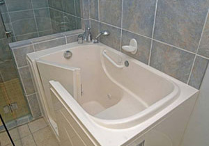 Accessible walk-in tub for safety in cleveland