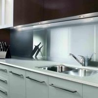 Titan gray kitchen backsplash panels in a contemporary kitchen 