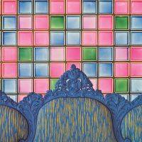 Pink green and blue glass block wall - Innovate Building  Solutions 