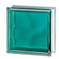 Turquoise colored glass block - Innovate Building Solutions 