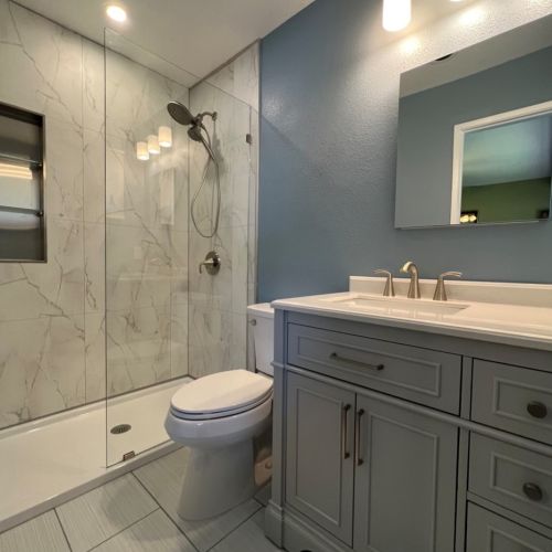 Bathroom - Bathtub shower conversion in Cleveland Ohio | Bath Doctor | Innovate building solutions | Bathroom Remodeling Contractors near me