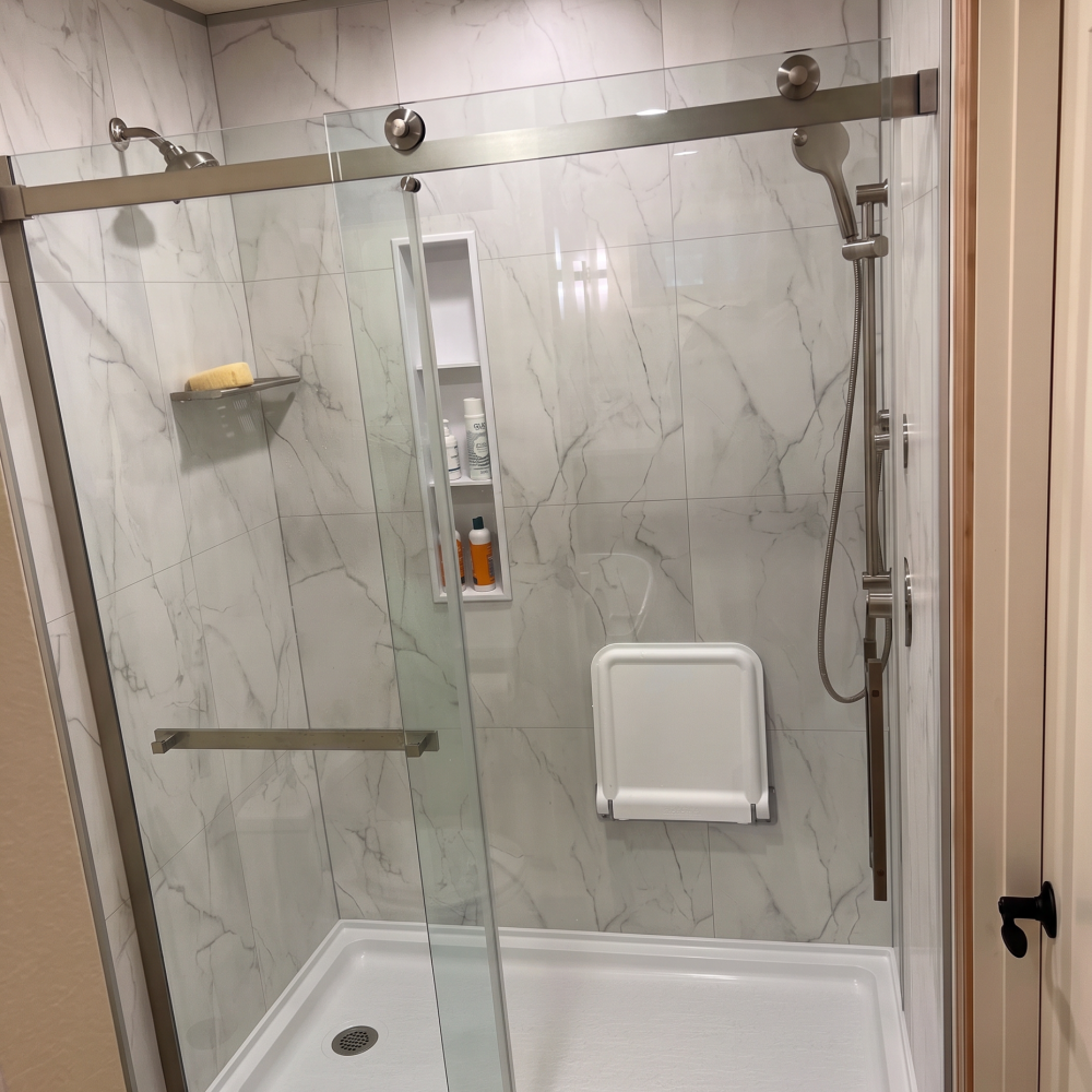 Bianco Marble SMC Base EnduraPan Shower Base