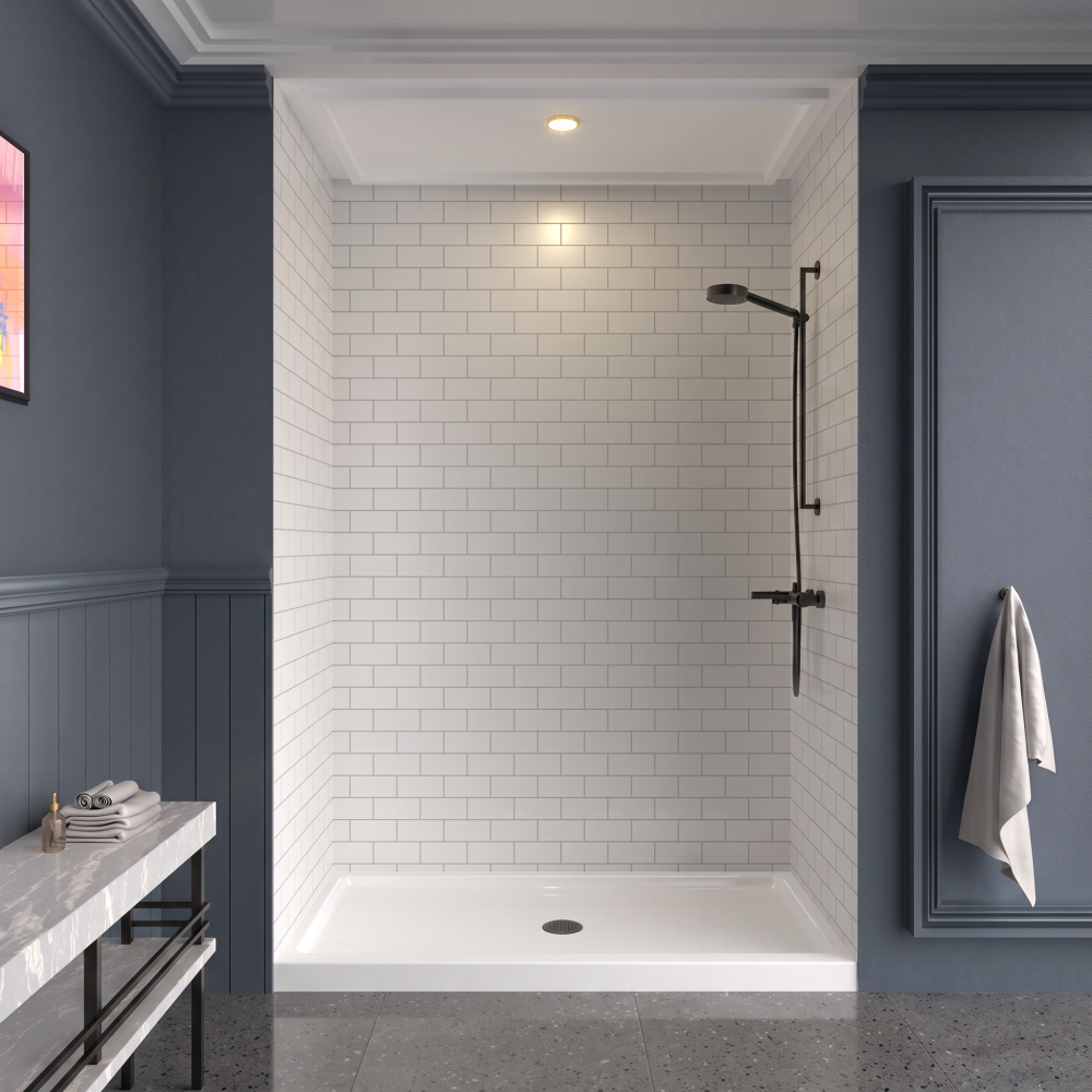 EnduraPan SMC Base Center Drain Bathroom